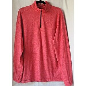 Lululemon Women's 1/4 Zip Pullover Pink Heather Long Sleeve Athletic Top Size XL